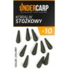 Kónická korálka zelená / hnedá