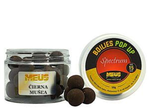 BOILIES SPECTRUM POP UP - Čierna mušla 15mm 50g