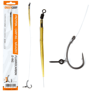 Kaprový nadväzec Fluorocarbon D-Rig veľkosť háčika #2