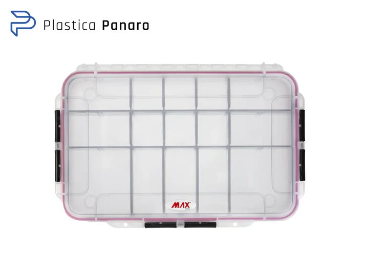 Panaro Max003T krabička s 3-15 mobilnými priehradkami, transparentná – Obrázok 2