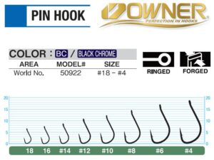 Owner Pin Hook 50922, háčik č. 4 - ESOX