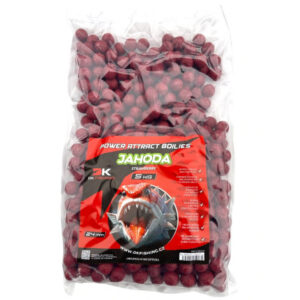 DK FISHING boilies Power Attract Jahoda 5 kg 24 mm