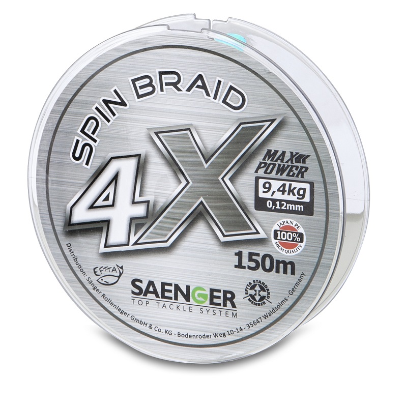 Saenger šnúra 4X Spin Braid 150 m 0,18 mm