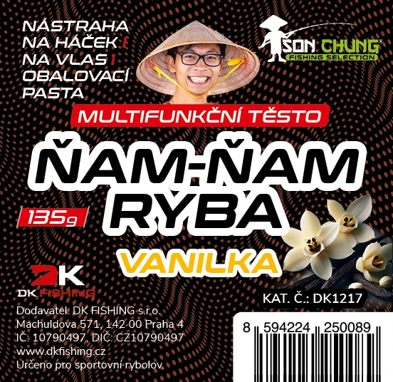 DK FISHING inovatívne cesto Ňam-Ňam ryba vanilka 135g – Obrázok 6