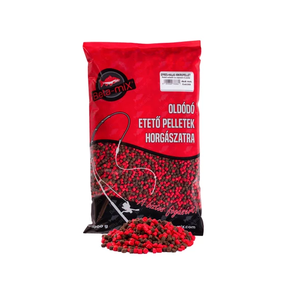 Mikropelety Beta-Mix Jahoda-Ryba 1kg Priemer: 2mm