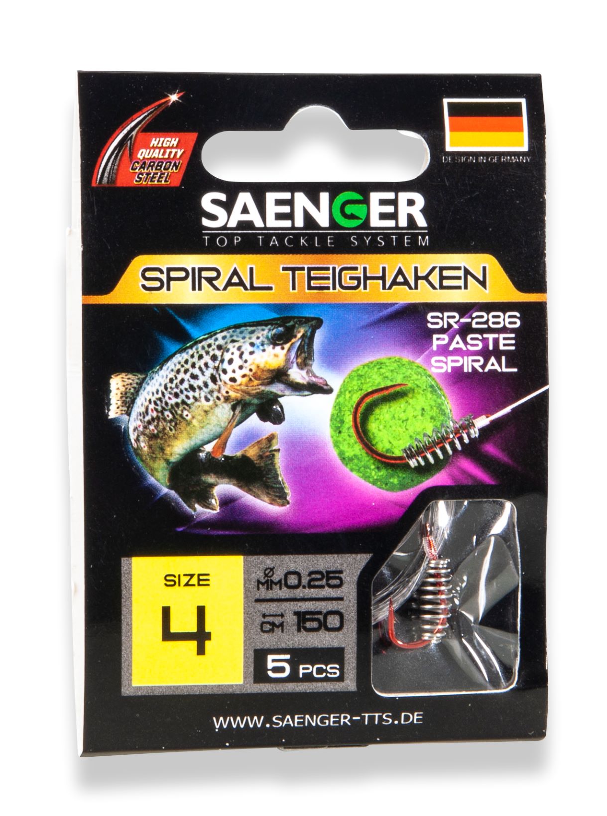 Saenger nadväzec na cesto (háčik so špirálou) Teighaken SR-286 veľ. 12, 5 ks/bal