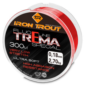 Iron Trout vlasec Fluo line Trema special 300 m 0,22 mm, červená
