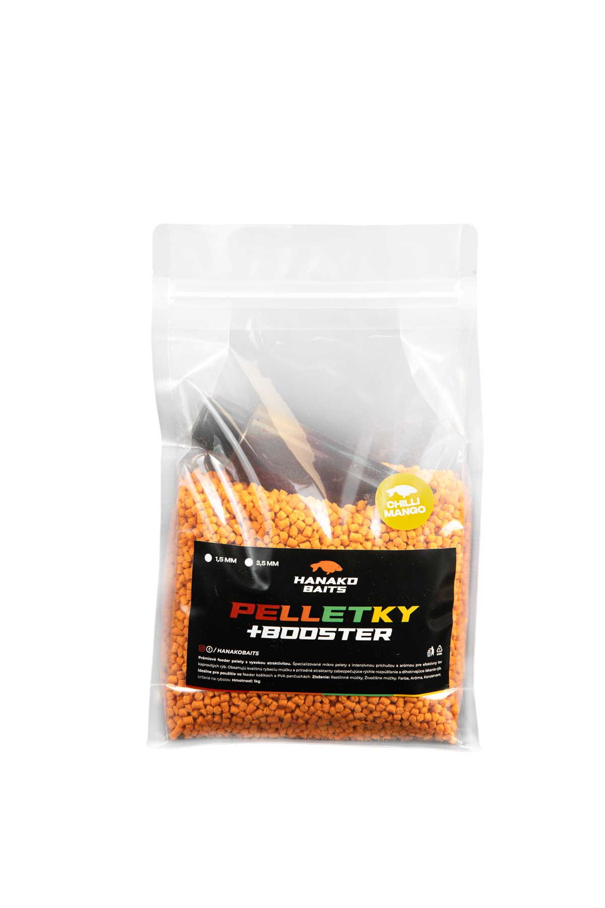 Pelletky + Booster Chilli Mango 1kg 3,5mm