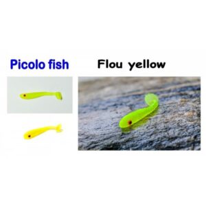 Sharpfishes Piccolo Fish, 38 mm, 0,4 g, Red with silver glitter