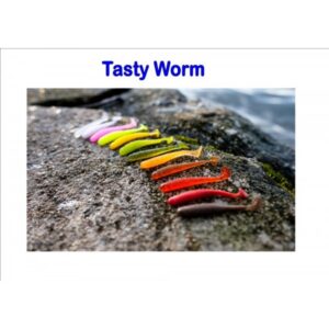 Sharpfishes Tasty Worm, 50 mm, 0,8 g, Matte red with black glitter