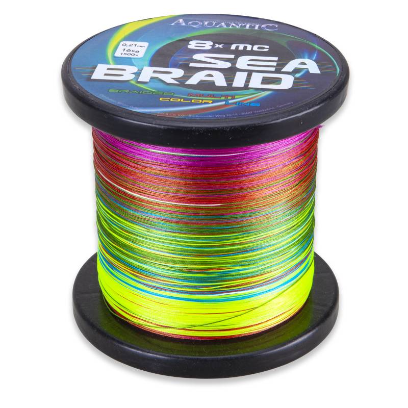 Aquantic šnúra osemprameňová MC Sea-Braid 0,21 mm/1500 m multicolor