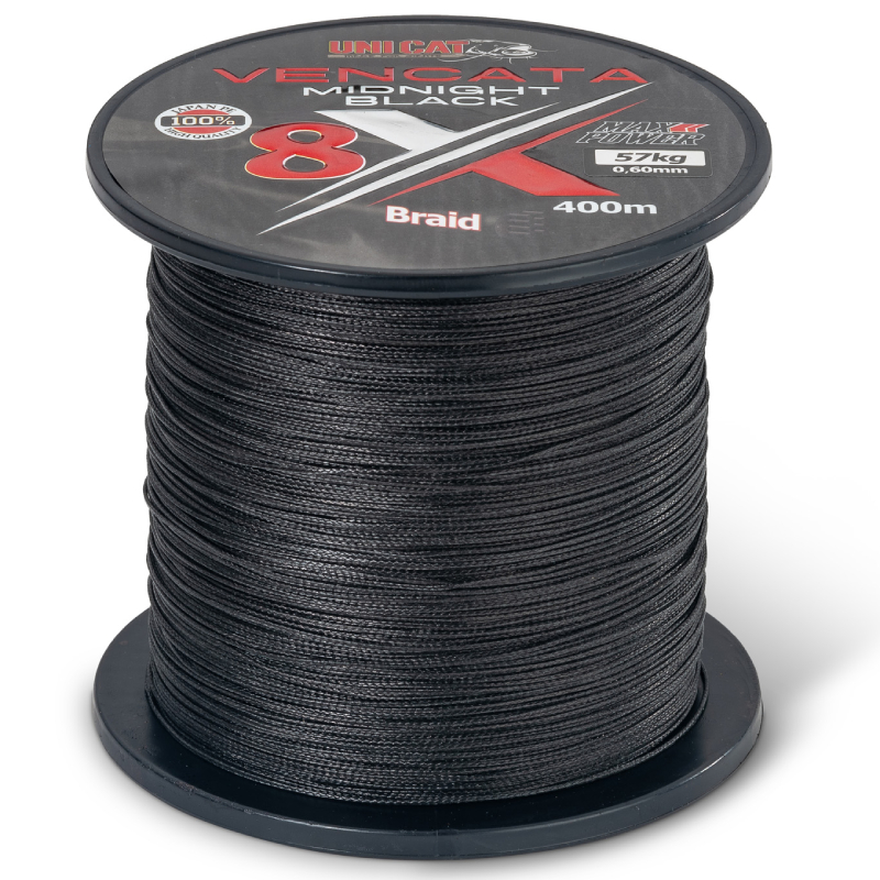 Uni Cat šnúra Vencata Midnight Black 8X 400m 0,50mm 48kg
