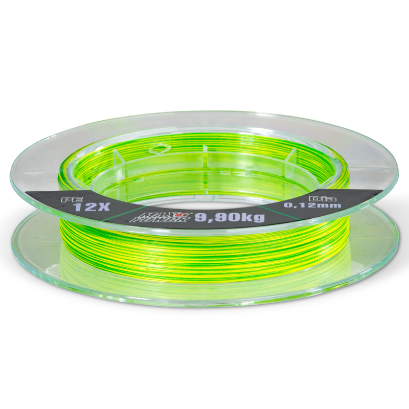 Saenger šnúra Hi-Vis Tiger Braid 12X 0,12mm 9,9kg 150m Yellow Green