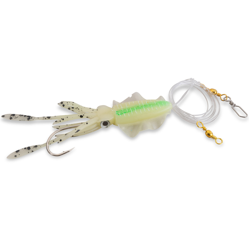 Aquantic nadväzec Octopus Leader Rig Chartreuse Luminous