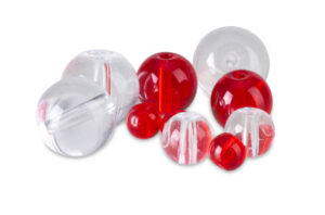 PFS červené sklenené korálky Round Glass Beads 4 mm