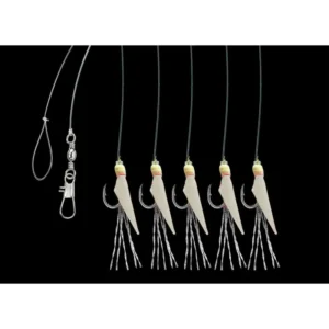 Aquantic nadväzec Real Skin Leader Rig 5 háčikov veľkosť 4 dĺžka 150cm natural