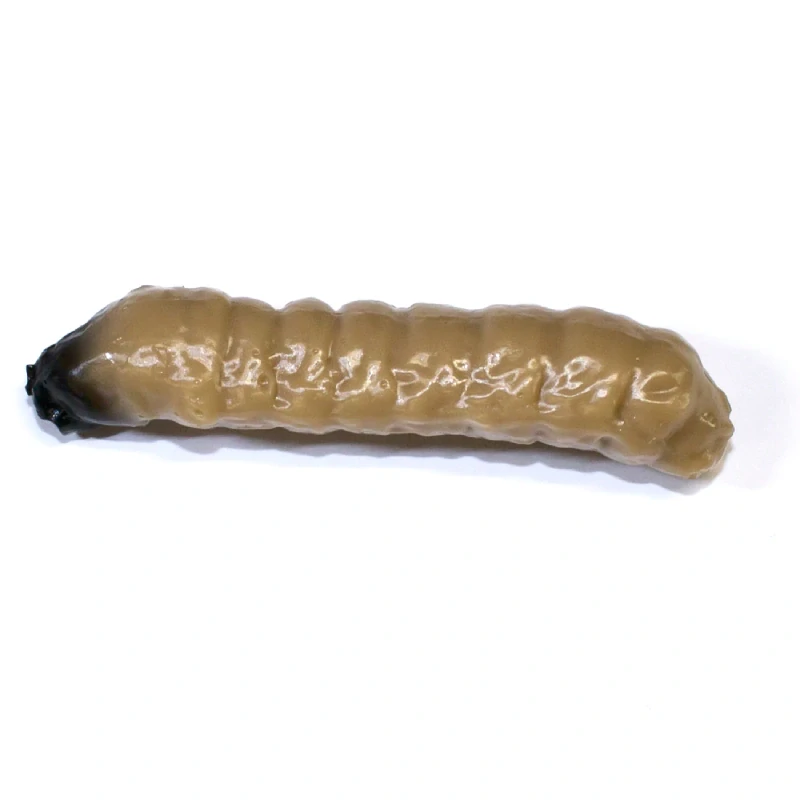 Revol Baits nástraha Caddis Larva 40mm príchuť krevetka, farba tmavo béžová 10ks